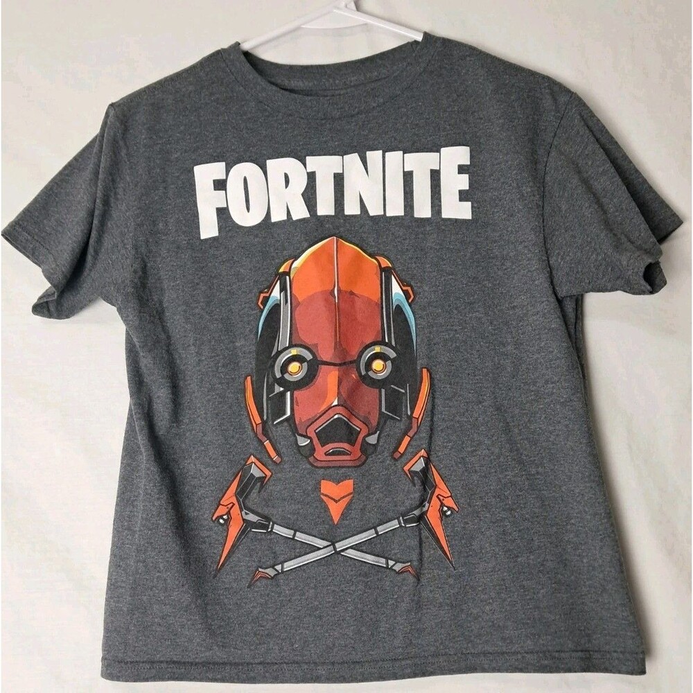 Epic Games Fortnite Boy's Large Vertex T Shirt Gray
